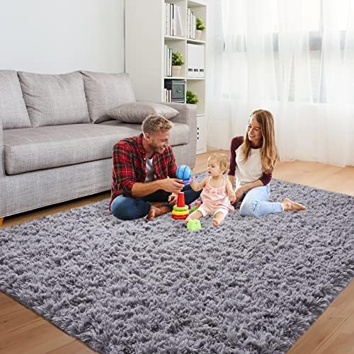 Површински килими за спална соба за дневна соба: 3x5 супер меки меки бушави кадифни нејасни килими тепих за деца девојки девојки бебешки расадници