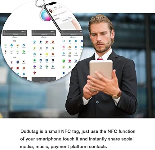 XinxingDingsheng NFC Tag Kyyring Водоотпорен NFC Smart Key Tag Dudutag Social Smart Touch NFC Key FOB за сите NFC телефонски и уреди што може да се програмираат за програмирање