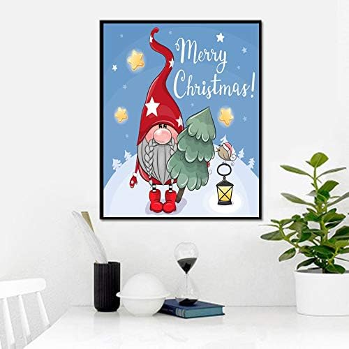 Tinday Paint по број Дедо Мраз DIY боја по бројни комплети за деца возрасни почетник DIY платно сликарство по броеви Божиќно сликарство