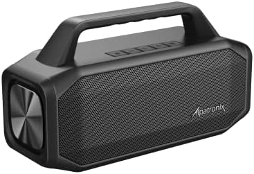 Alpatronix IPX6 водоотпорен стерео Bluetooth звучник 80W, преносен безжичен, моќност од 12000mAh, Bandfree, ShockProof, TWS, Subwoofer, TF &