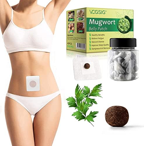 40 парчиња налепница на папокот Mugwort, природни апчиња за суштина од црви, копче за стомак, копче за стомак, грижа за копче за стомакот за