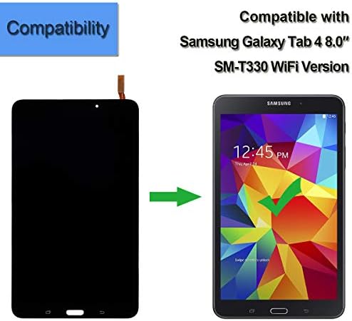 Замена на E-yiiviil LCD компатибилен со Galaxy Tab 4 8.0 SM-T330 WiFi верзија на склопот на склопот на допир + алатки