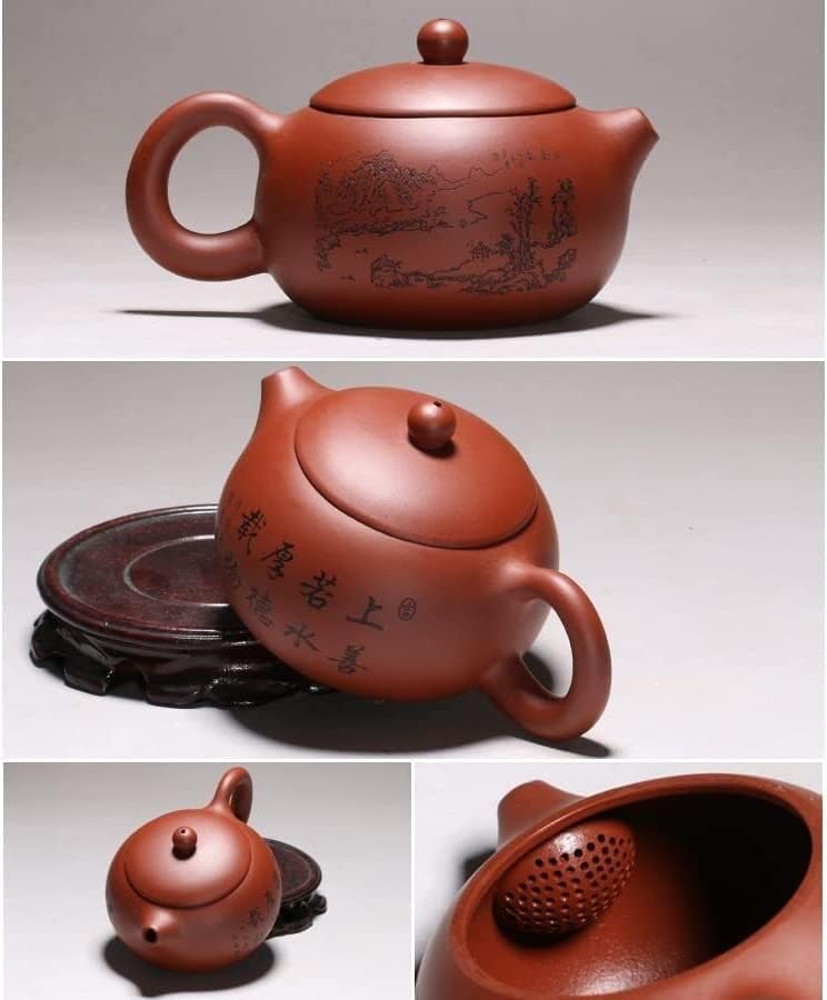 Котел чај чај сад виолетова глинена чајник за убавина котел сурова руда рачно изработен чај сет чајник