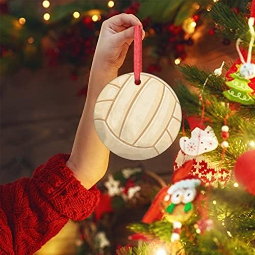 Одбојка на новогодишни украси Спорт Персонализирани божиќни украси 2022 виси украси за одмор Меморијал за Божиќ, новогодишни