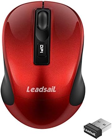 Безжичен Компјутерски Глушец со олово, 2,4 G Пренослив Тенок Безжичен Глушец Помалку Бучава За Оптички Глушец за Лаптоп со 4 Копчиња,