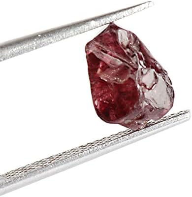 GemHub Raw Red Spinel Crystal Crystal 2.10 Ct. Црвен спинел за домашен декор, заздравување