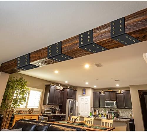 2 парчиња лента за зраци од дрво, 5ft Флексибилни ленти за таванот на таванот, лента за само-лепете ги декоративните конективни конекции за скривање на архитектонски
