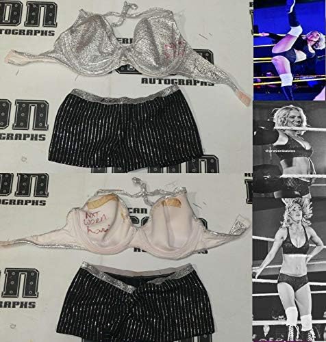 LANA 2X потпишан WWE NXT борење прстен облечен користена опрема BAS BECKET COA Total Divas - Автограмирано борење разни предмети
