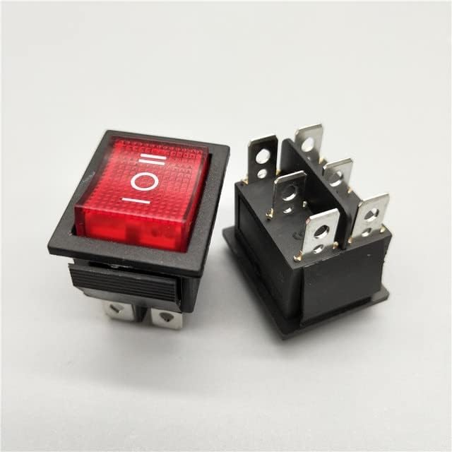 CAR DIY KCD4 Rocker Switch Switch Вклучен прекинувач за вклучување на 3 Позиција 6 Електрична опрема со светло прекинувач 16A 250VAC/