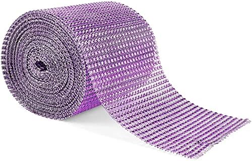 Виолетова мрежа од лента за завиткување на ленти за венци