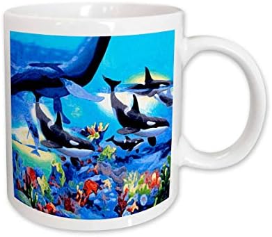 3drose Детски работи на морскиот свет - Китови под вода - чаши