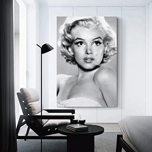 Мерилин Монро фустан по постер што дува секси црно -бела слика Ретро гроздобер класичен холивудски платно плака за уметност декоративна спална соба модерна домашн