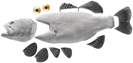 Професионална оценка, бела боја, реплика на риба со големина на живот - голема уста бас 19,0 инчи