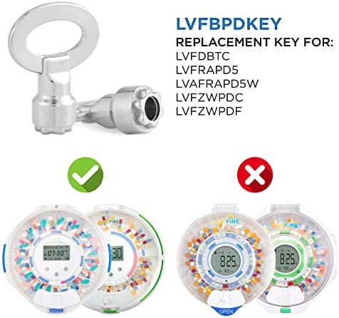 Клуч за замена на LiveFine за LVFPDBTC, LVFRAPD5, LVFRAPD5W, LVFZWPDC, LVFZWPDF Live Fine Pill Диспензерот