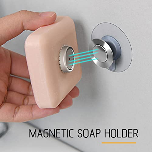 Магнетски држач за магнетски држач за метал држач за магнетски сапун wallид монтиран сапун сапун вшмукување чаша сапун сапун држач за сунѓер