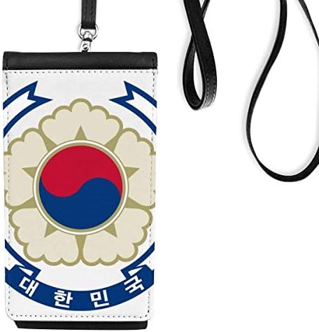 Национален амблем на Кореја, телефонски паричник, чанта што виси мобилна торбичка црн џеб