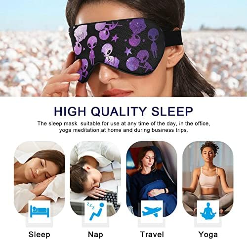 Унисекс спиење маска за очи мафин-алиен-галаксија ноќна маска за спиење удобно покритие за сенка за спиење на очите
