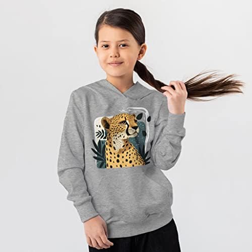 Cheetah Kids 'Sponge Fleece Hoodie - Шарена детска качулка - Уметничка худи за деца