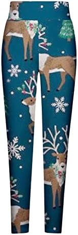 Божиќни хеланки за жени облека за снежни мерачи Костими женски печатени високи половини еластични панталони за јога од половината