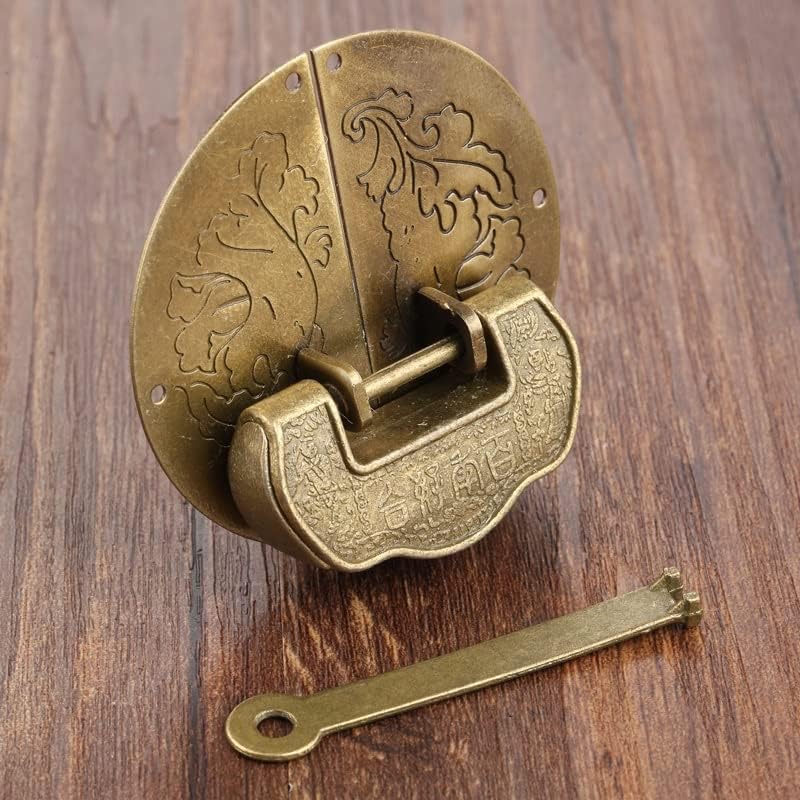 Ldchnh Антички мебел хардвер сет за вклучување на заклучување на бравата hasp luck clasp Декоративно кинески стар брава за катанец за