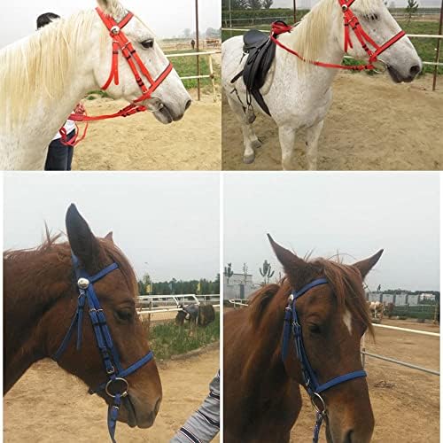 N/A HORSE ROPE PVC кожен коњ Бит целосен сет на зачувување на џвакање Harness Horse Cage Equestrian опрема