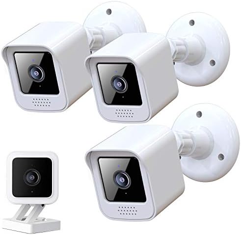 3-пакет wallид монтирање Бреке и куќиште за камера Wyze Cam v3, Wyze V3 Cover Indoor/Outdoor Video Security додатоци ， Заштитна обвивка за заштита