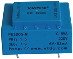 YHDC PE Series PCB Safety Islation Transformer PE3005-M 0.5VA 220V/6V