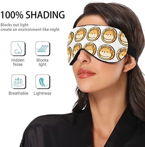 Unisex Sleep Eye Mask Shiba-inu-Doge-мотор ноќ за спиење маска удобно покритие за сенка за очи за очи