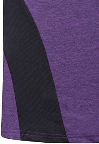 JCZHWQUKенски краток ракав за кратки ракави со кратки ракави за лабава атлетска јога кошула