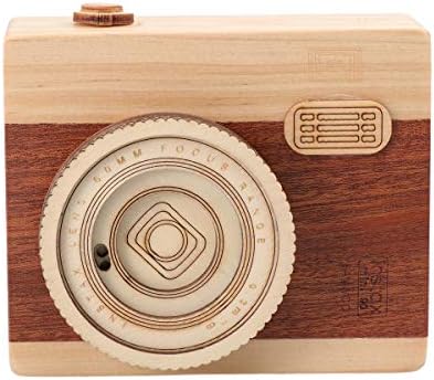 Абаодам креативна музика кутија подарок дрвен десктоп украсен облик на фотоапарати музичка кутија плоштад класичен домашен декорација Фото реквизити