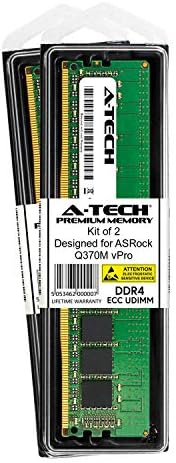 A-Tech 16gb Модул За ASRock Q370M vPro-DDR4 PC4-21300 2666Mhz ECC Unbuffered UDIMM 2rx8 - Сервер Меморија Ram Меморија