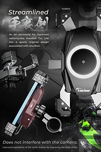 Мотор на моторцикл Каедеар монтажа со безжичен полнач USB -C водоотпорен држач за мобилни телефони за 4,7-6.9 Осветлување Брзо држење Шурикен Чи