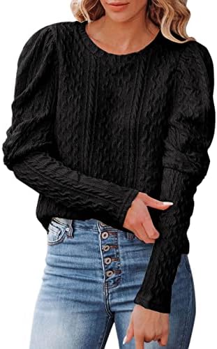 Дуксери за жени џемпери трендовски цврсти влезови пулвер со качулка, случајни врвови паѓаат лабава долга ракав блуза со