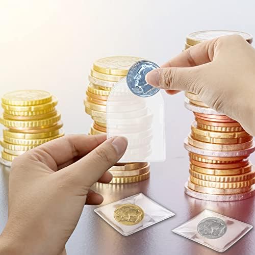 Вмиапсо 200 Пакет 2 Еден Џеб Монета Ракави, Пластични Монета Собирање Материјали Транспарентни Носители Заштитник Јасни Кеси За Монети