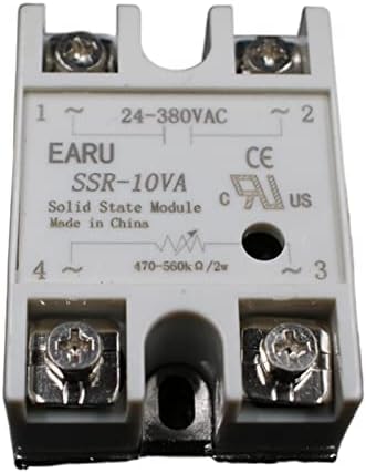 Exongy 1PCS Модул за реле со цврста состојба SSR-10VA 10A 500K OHM до 24-380V AC SSR 10VA Регулатор на отпорност