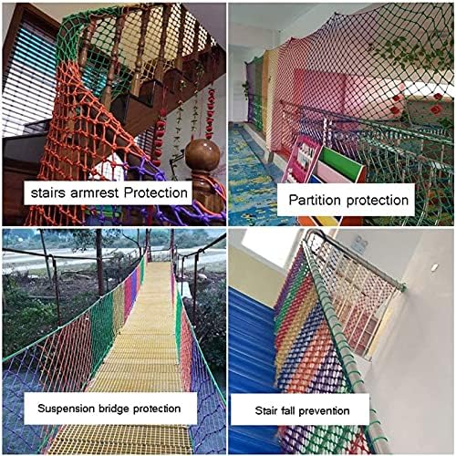 Безбедност на скалила за деца AWSAD мрежа, најлонска јаже мрежа за балкон, градина, игралиште брануваа за прилози, безбедност на безбедност,