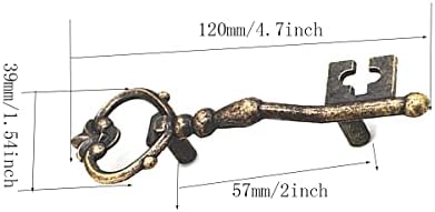SopePoyie Metal Key во облик на влечење 4.7 вметнато за фиоката за фиоки на вратата на вратата од бронзениот тон ， легура на цинк