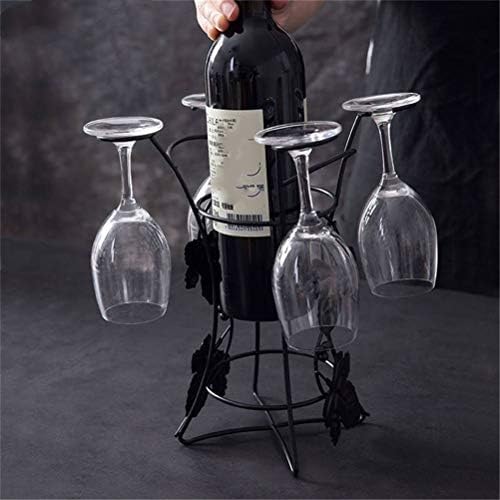 WIONC 2IN1 црвено вино решетката стаклена чаша држач за забави очила за шише за складирање стол