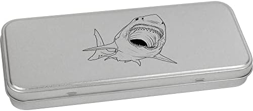 Азиеда „Одлична бела ајкула залак“ метална обвивка за канцелариски калај/кутија за складирање