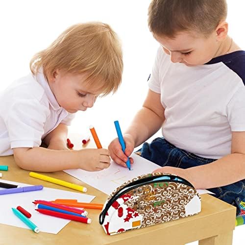 Кутија со моливи на геерот, торбичка за моливи, кутија со моливи, кутија за естетски молив, рака нацртана шарена шема doodle