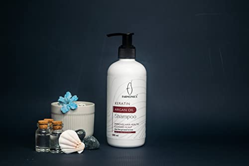 Farmonics Keratin & Argan Oil Smooth Therapy Shampoo, природен шампон, хидрати, го храни скалпот | алое-вера базиран на шампон | Идеално