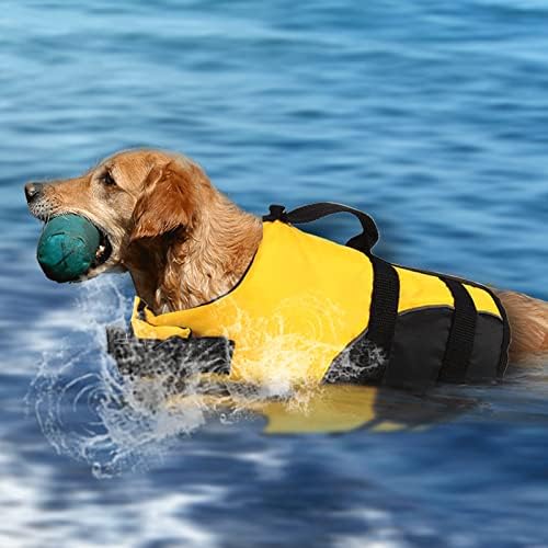Кучиња елек за пливање со рефлексивни ленти, прилагодлива висока видлива кучиња за пливање, костим за капење за мали средни и големи