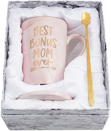 Подароци за ден на мајки - Најдобар бонус мама некогаш кафе -кригла - подароци за маќеа, подароци од закон од закон, бонус мама подароци