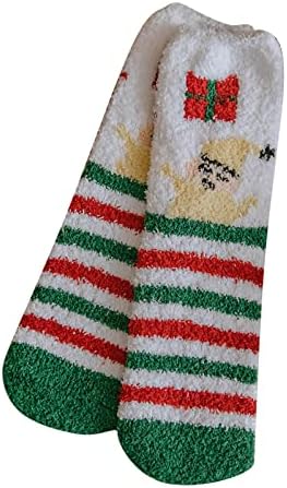 Миашуи дами бакарни чорапи женски Божиќни чорапи подароци за жени смешна новина Шарен памук празник топли чорапи за мажи