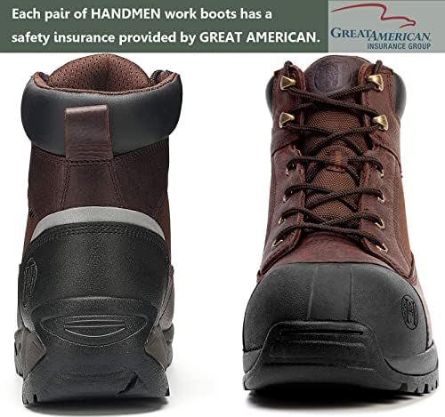 Раководи работни чизми за мажи, 6 Композитни пети водоотпорни чизми за мажи, отпорни на лизгање на безбедност на пункција, кои работат чевли со