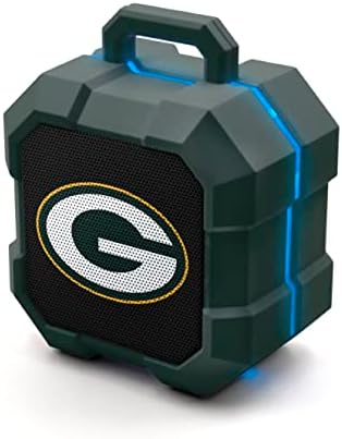 SOAR NFL Shockbox LED безжичен звучник за Bluetooth - отпорен на вода IPX4, 5.0 Bluetooth со над 5 часа време на игра - мал преносен