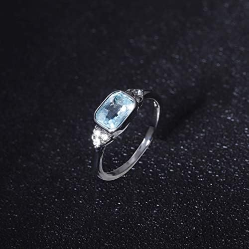 2023 година Нов сино прстен ангажиран моден светла циркон прстен камен тркалезен накит за жени накит небо прстени брановиден прстен