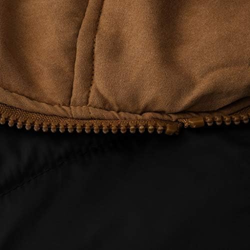 Венкомг1 машка двојна патент -елек качулка, есен зимска цврста боја палто Топло густа половината без ракави лабава јакна