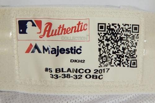 2017 Arizona Diamondbacks Gregor Blanco 5 Игра користеше бели панталони 33-38-32 276-Игра користена MLB панталони