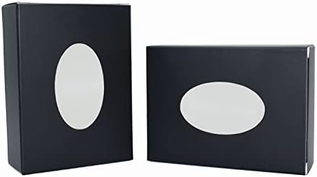 Кутии За Пакување Црн Сапун од 50 парчиња За Домашен Сапун, Кутии За Сапун Од Крафт Хартија Со Овален Отворен Прозорец